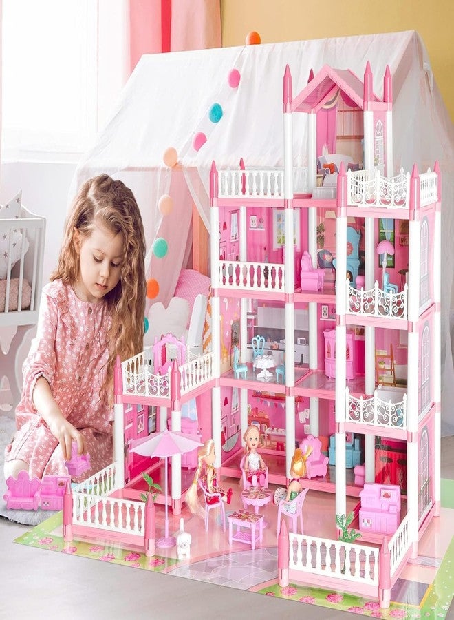 EXOMOON Doll House 7-8,Storytelling Dreamhouse Dollhouse with Unique Furniture and Accessories,DIY Toddler Pretend Play Toy Dolls House for Girls Age 3 4 5 6 7 8 9 Birthday Gifts - Image 4